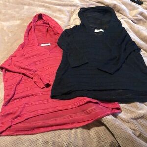 I’m selling two see through hollister shirts with hoods.
